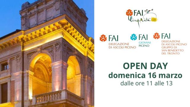 Evento speciale per il 50° anniversario del FAI: ad Ascoli Piceno Domenica 16 Marzo Open Day a Palazzo Bazzani 