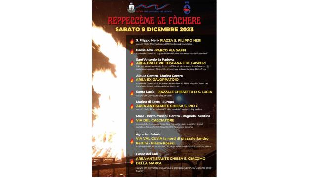 'Reppeccème le fòchere', a San Benedetto del Tronto tornano i falò in varie zone della città