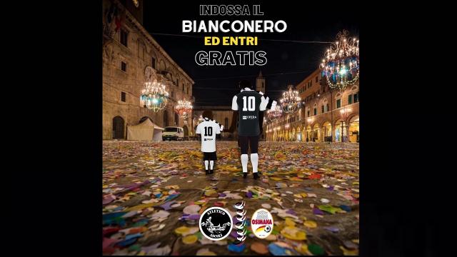 Atletico Ascoli, chi si veste di bianconero entra gratis per il match contro l'Osimana