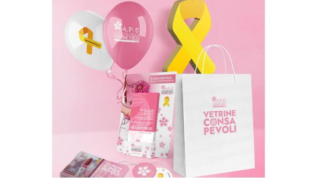 Associazione Progetto Endometriosi, onda rosa di 'Vetrine Consapevoli' per sostenere le donne