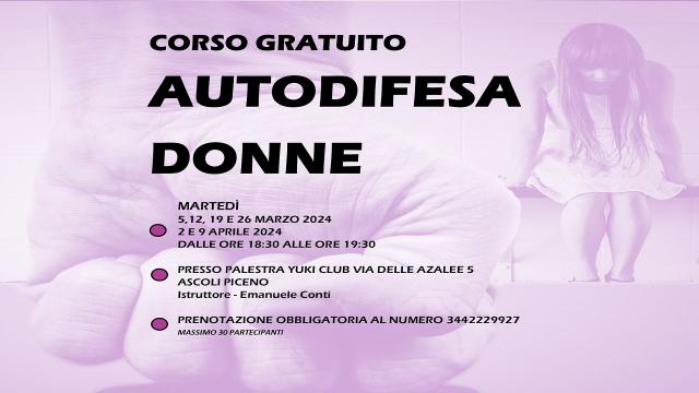 Ad Ascoli Piceno un nuovo corso gratuito di autodifesa per donne