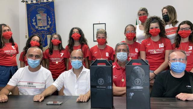 Folignano, le campionesse provinciali dello Junior Volley ricevute dal sindaco Terrani