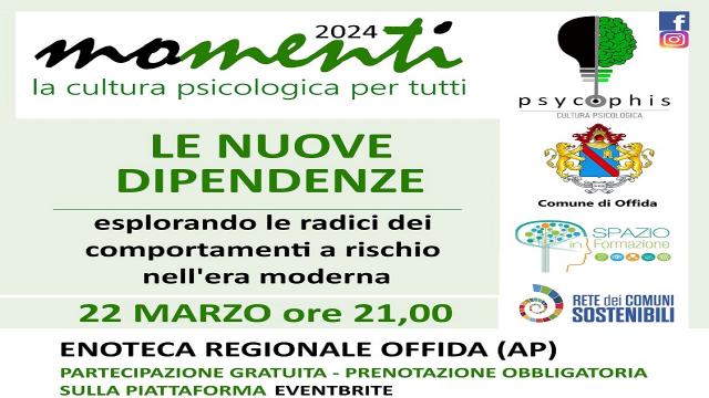 Offida: si parla di nuove dipendenza, torna l’appuntamento con PsycOphis