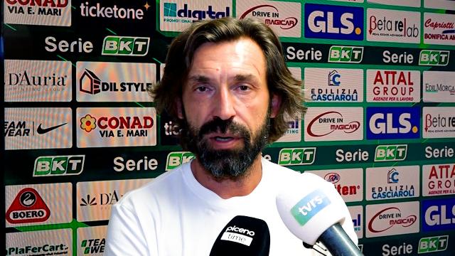 Ascoli-Sampdoria 1-1, voce Pirlo in zona mista: “Abbiamo sofferto sui calci piazzati. Buona reazione nella ripresa”