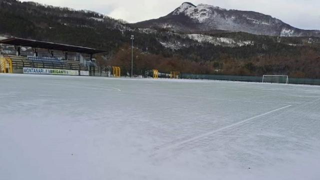 Serie D girone F, rinviato per neve il match dell'Atletico Ascoli sul campo del Vastogirardi