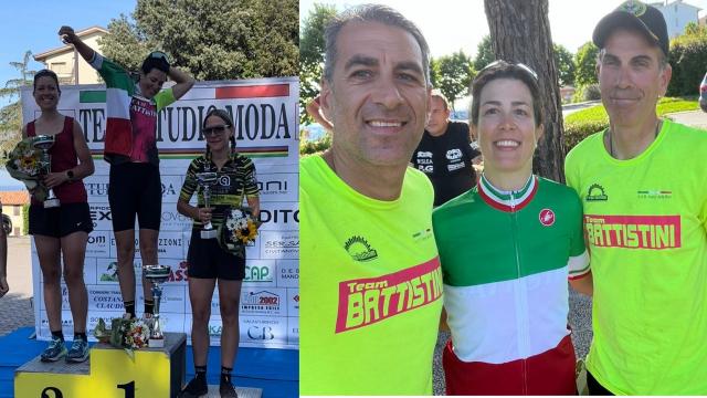 Ciclismo, tricolore per il Team Battistini ai Campionati Italiani FCI con l'atleta ascolana Alessandra Carlini 