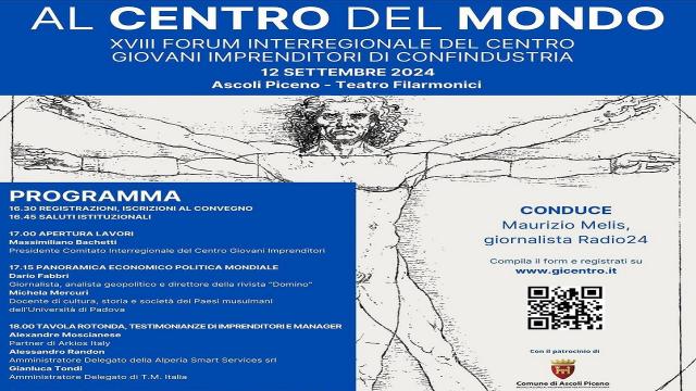 Ascoli: Teatro Filarmonici, XVIII Forum Interregionale dei Giovani Imprenditori di Confindustria 