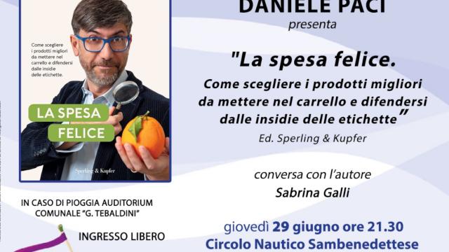 Daniele Paci presenta il libro 'La spesa felice' al Circolo Nautico Sambenedettese