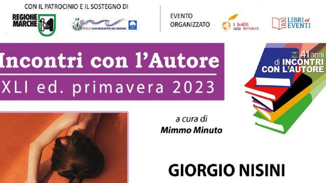 San Benedetto del Tronto, Giorgio Nisini presenta libro “Aurora” all'Auditorium 'Tebaldini'