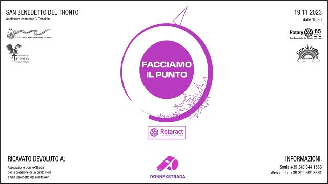 “Facciamo il punto” sulla violenza di genere con il Rotaract Club di San Benedetto del Tronto