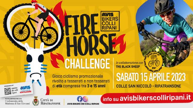 Ripatransone, iniziativa di gioco ciclismo degli Avis Bikers dei Colli Ripani dedicata al Cavallo di Fuoco