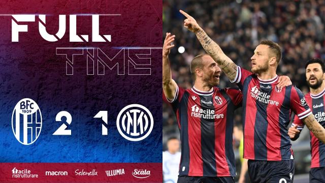 Bologna-Inter 2-1, highlights. Clamoroso errore con i piedi del portiere Radu