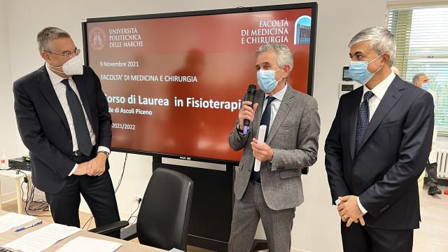 Ascoli Piceno, il saluto di benvenuto alle matricole del nuovo Corso di Laurea in Fisioterapia