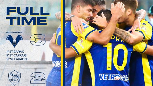 Verona-Roma 3-2, highlights. Tudor esordisce in gialloblù battendo Mourinho