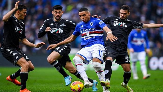 Sampdoria-Empoli 2-0, highlights. Doppietta di Quagliarella e prima da titolare per Sabiri