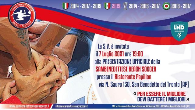 Beach soccer, presentazione ufficiale dell'Happy Car Samb campione d'Italia in carica