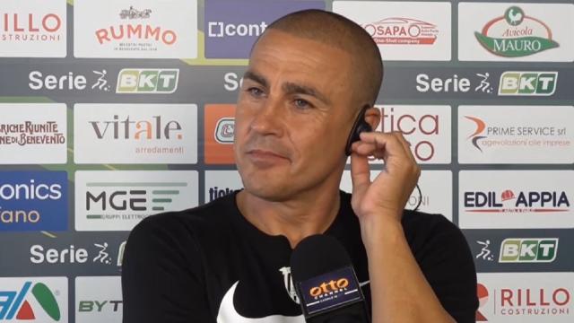 Benevento-Ternana 2-3, voci Cannavaro (“Infastidito da calo di tensione”) e Lucarelli (“Stavo per andarmene sul rigore”)