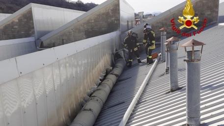 Sant’Elpidio a Mare, incendio a impianto di aspirazione fabbrica materie plastiche