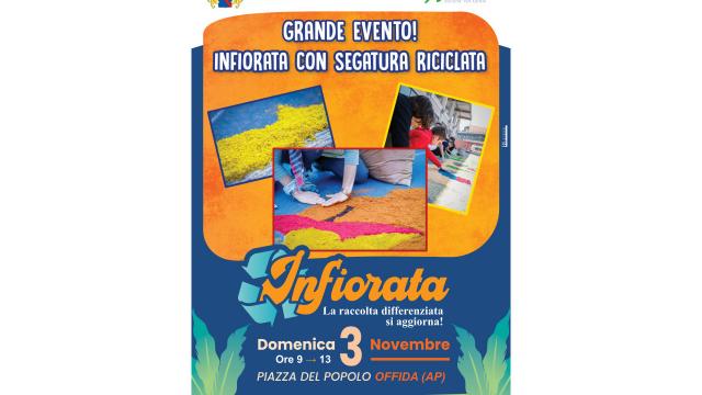 Offida, Infiorata di Piazza del Popolo: evento speciale dedicato all’ambiente e alla sostenibilità