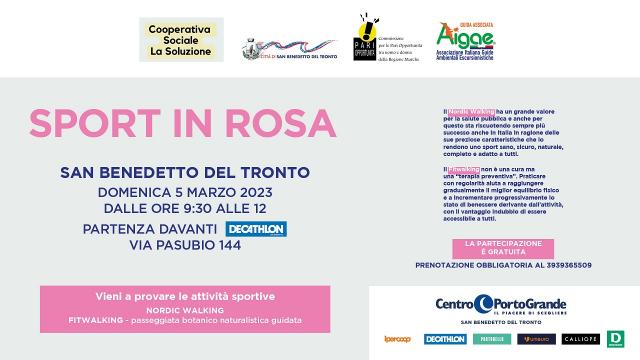 'Marzo è donna', a San Benedetto del Tronto appuntamento con “Sport in rosa” 