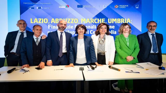 Patto per il Centro Italia: protocollo d'intesa tra le finanziarie di Marche, Umbria, Abruzzo e Lazio