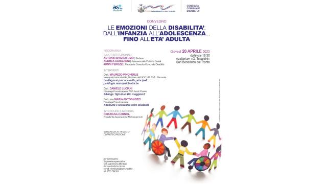 Disabilità ed emozioni, a San Benedetto del Tronto convegno per famiglie e caregiver