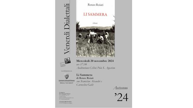 Ascoli Piceno, Fondazione Fabiani: letture dialettali dedicate a '' Li Sammera'' di Roiati