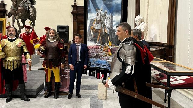 Quintana Ascoli Piceno, presentato il Palio della Tradizione realizzato da Tarli. Scatta l'ora del Palio degli Arcieri
