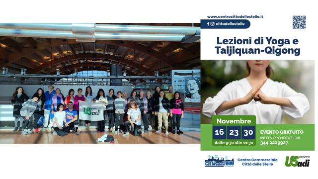 US Acli Marche, appuntamento al Centro commerciale 'Città delle stelle' con lezioni gratuite di taijiquan/qigong e yoga