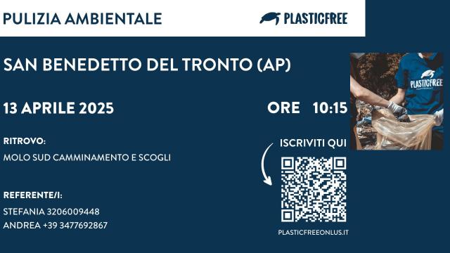 Nuovo CleanUp per ripulire il Molo Sud di San Benedetto del Tronto con Plastic Free ODV Onlus 