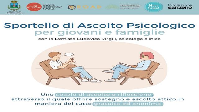 Grottammare, sportello psicologico gratuito per giovani e famiglie