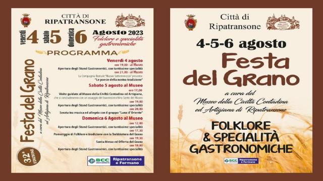 A Ripatransone torna la tradizionale Festa del Grano a cura del Museo della Civiltà Contadina ed Artigiana