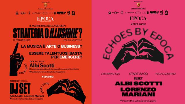 Polo Culturale Sant'Agostino di Ascoli Piceno ospiterà il primo evento del nuovo format Epoca