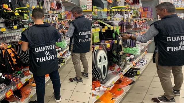 Guardia di Finanza Macerata, sequestrati oltre 8mila articoli insicuri per la salute (alcuni pronti per Halloween) 