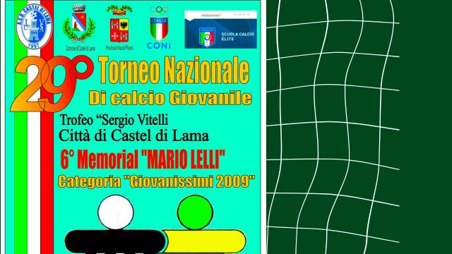 Castel di Lama, ai nastri di partenza 29° Torneo 'Sergio Vitelli' riservato a Categoria Giovanissimi 2009