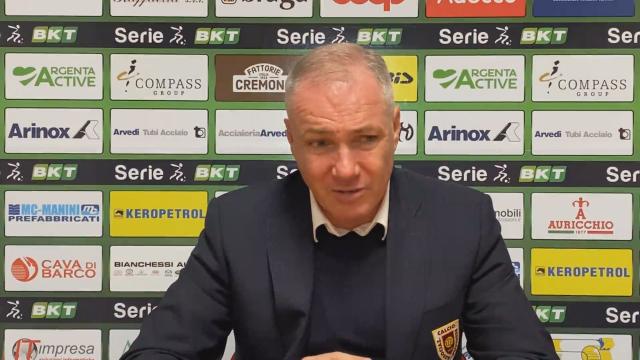 Cremonese-Reggiana 3-0, le voci di Pecchia ed Alvini (“Espulsione ci ha complicato le cose”)