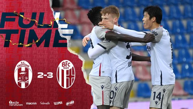 Crotone-Bologna 2-3, highlights. Cosmi ko dopo una clamorosa rimonta dei felsinei