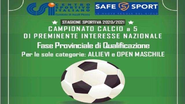 CSI Ascoli Piceno, riparte a Giugno il calcio a 5 Allievi e Open