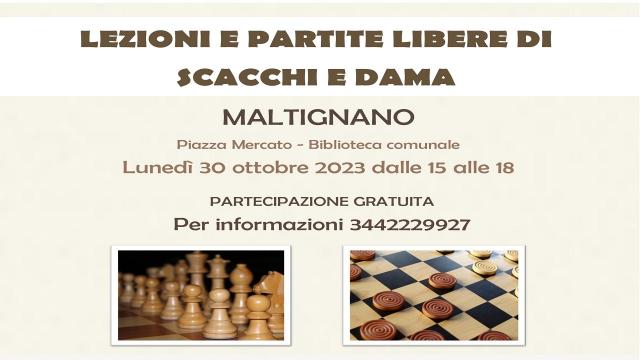 Maltignano: Unione Sportiva Acli, appuntamento con scacchi e dama