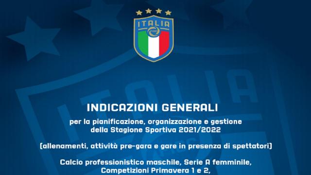 Coronavirus, nuovo Protocollo Figc per pianificazione e gestione della stagione sportiva 2021/2022