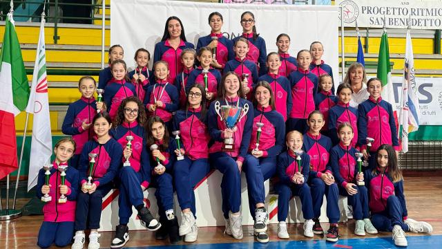 Al Palasport 'Bernardo Speca' la Progetto Ritmica di San Benedetto del Tronto si aggiudica la Coppa Italia Libertas 2024