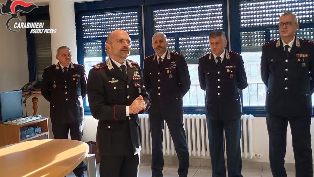 Ascoli Piceno, Comandante della Legione Carabinieri Marche Nicola Conforti in visita al Comando Provinciale