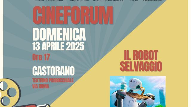 Unione Sportiva Acli, a Castorano ultimo appuntamento dedicato al progetto di Cineforum con ''Il robot selvaggio''