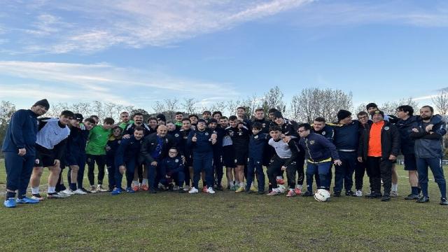 Ascoli Calcio, allenamento al Picchio Village con i ragazzi della squadra di Quarta Categoria