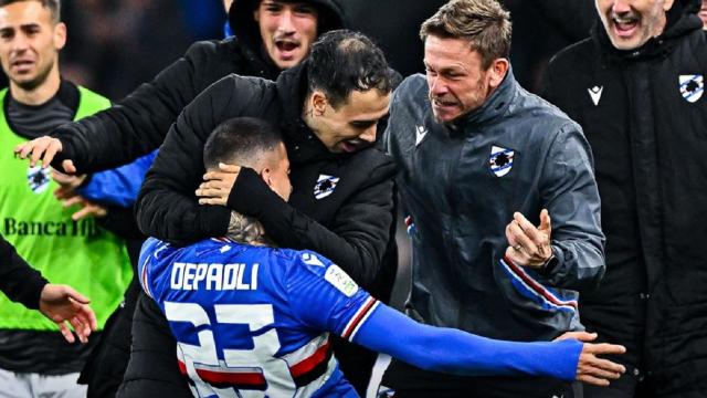 Sampdoria-Spezia 2-1, la doppietta di Depaoli regala la quinta vittoria a Pirlo (espulso). Parte male D'Angelo