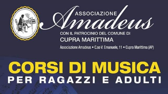 Associazione musicale ''Amadeus'', riprendono corsi a Cupra Marittima