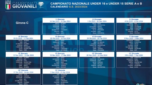Ascoli Calcio: ufficializzati i calendari di Under 17, 16 e 15. Tutti gli impegni dei “baby” bianconeri