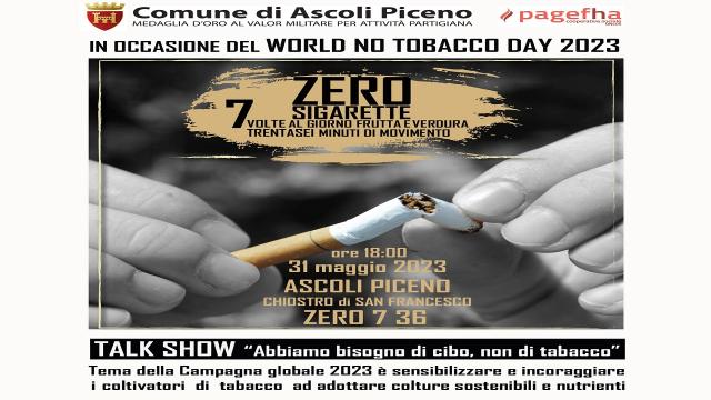 Ascoli Piceno, al Chiostro di San Francesco talk show nella Giornata Mondiale ''No tabacco''