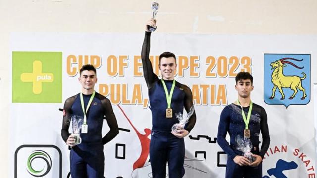 Pattinaggio: Diavoli Verde Rosa, Kevin Bovara vince la medaglia di bronzo alla Coppa Europa 2023 in Croazia