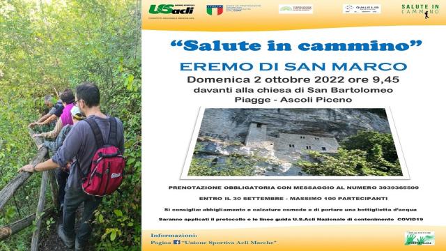 Unione Sportiva Acli, ''Salute in cammino'' fa tappa all’Eremo di San Marco